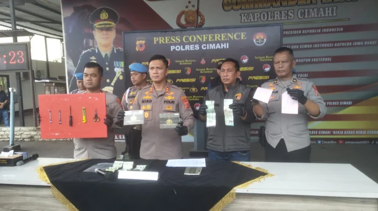 Polres Cimahi Ungkap 9 Kasus Curanmor dalam Sepekan, 13 Tersangka Ditangkap
