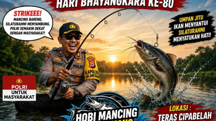 Sambut HUT Bhayangkara Ke-80, Polsek Jalan cagak Gelar Mancing Mania