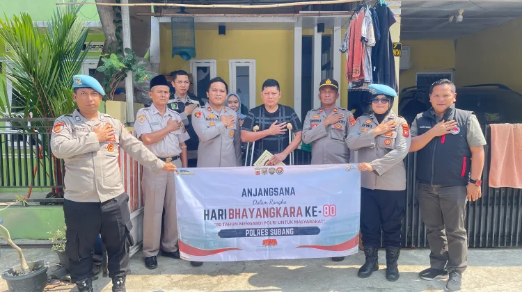 Sambut HUT Bhayangkara, Polres Subang Gelar Anjangsana ke Keluarga Besar Polri