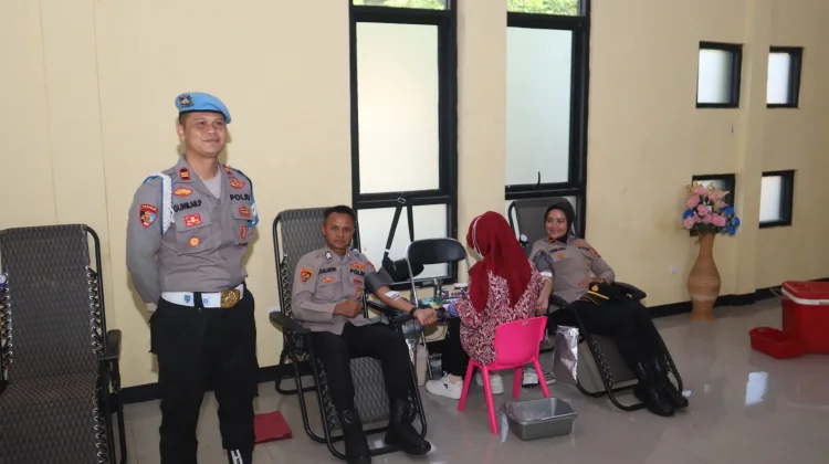 Kegiatan Donor Darah,Wujud Kepedulian Anggota Polres Subang di HUT Bhayangkara