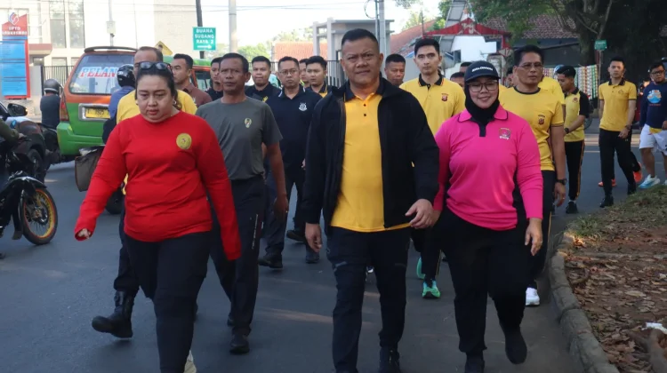 Polres Subang Gelar Olahraga Bersama Forkopimda, Sambut HUT Bhayangkara Ke-80