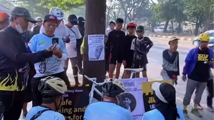 B2W Bandung Pasang Ghost Bike di Soekarno-Hatta, Soroti Keselamatan Pesepeda