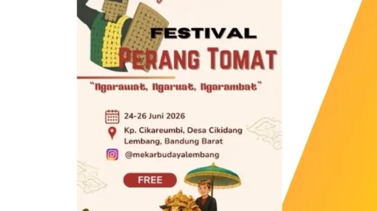 Tradisi Unik Perang Tomat di Cikareumbi Lembang