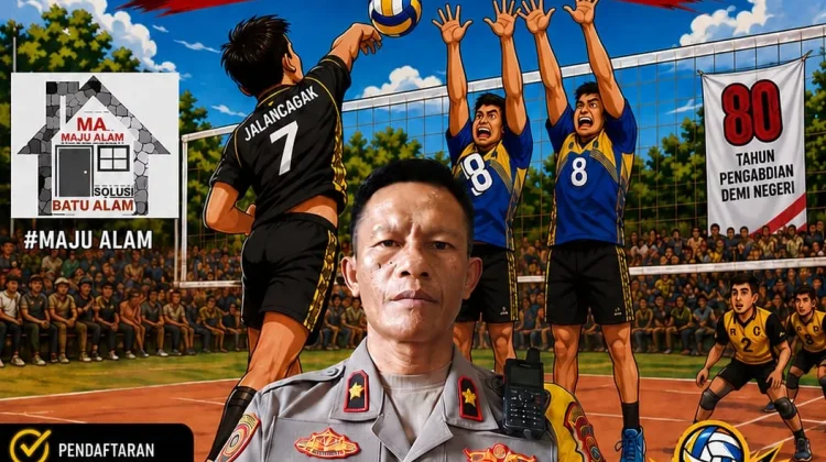 HUT Bhayangkara,Momentum Mendekatkan Polri-Rakyat,Gelar Pertandingan Voli