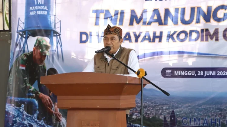 Empat Titik Sumber Air Disiapkan, Program TNI Manunggal Air Sasar Warga Cimahi