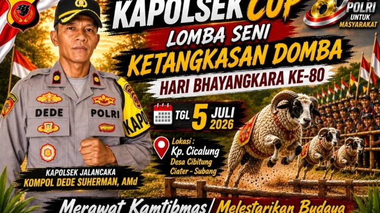 Sambut Hari Bhayangkara,Polsek Jalancagak Gelar Lomba Seni Ketangkasan Domba