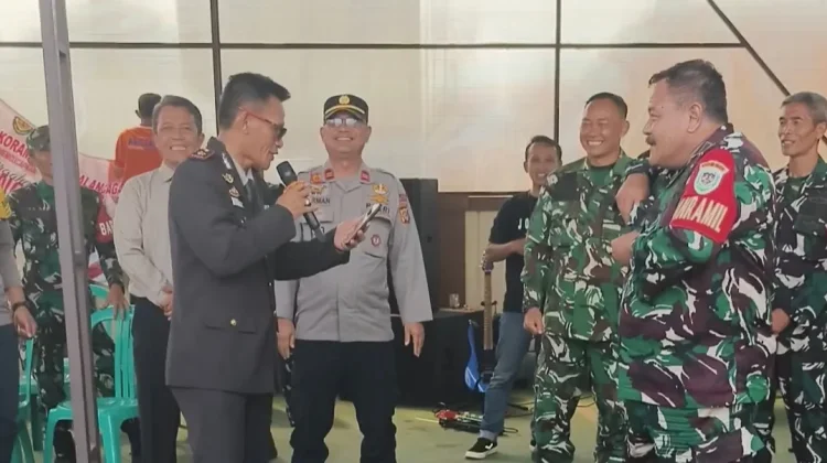 Pererat Sinergitas Koramil Jalancagak,Beri Kejutan Polsek di HUT Bhayangkara 80