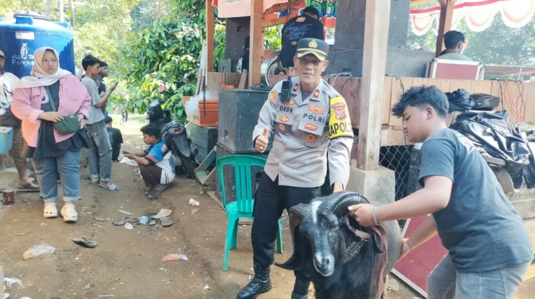 Lomba Adu Ketangkasan Domba,Polsek Jalancagak Meriahkan HUT Bhayangkara Ke-80