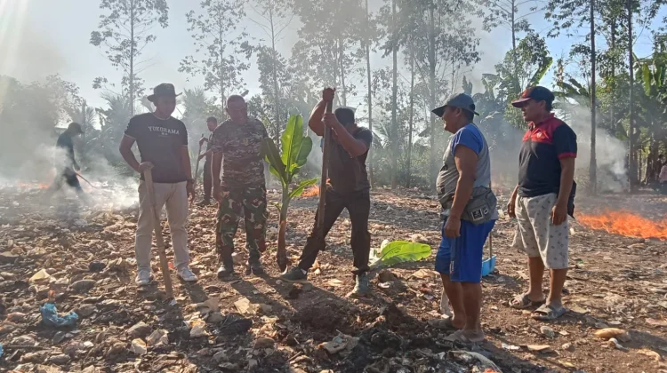 Kodim 0605/Subang Gelar Korve Bersih Sampah, di Eks TPS Ganitri Pasar Panjang