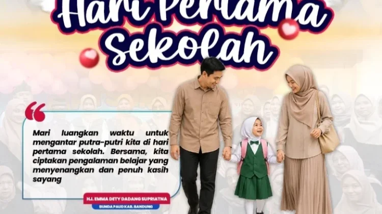 Bupati Bandung Ajak Orang Tua Antar Anak di Hari Pertama Sekolah