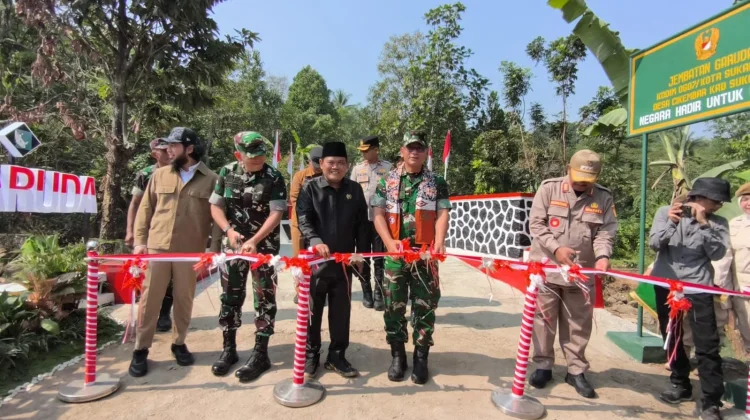 Jembatan Garuda Suci Resmi Beroperasi, Pangdam Dorong Kemajuan Desa Cikembar