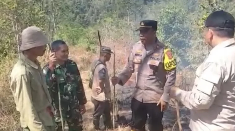 Forkopimcam Pakenjeng Patroli Disejumlah Wilayah Potensi Kebakaran Lahan