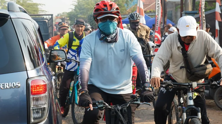 Ratusan Goweser Ramaikan HUT Ke-3 GCC, Wabup Subang Turut Ngayuh Bareng Peserta