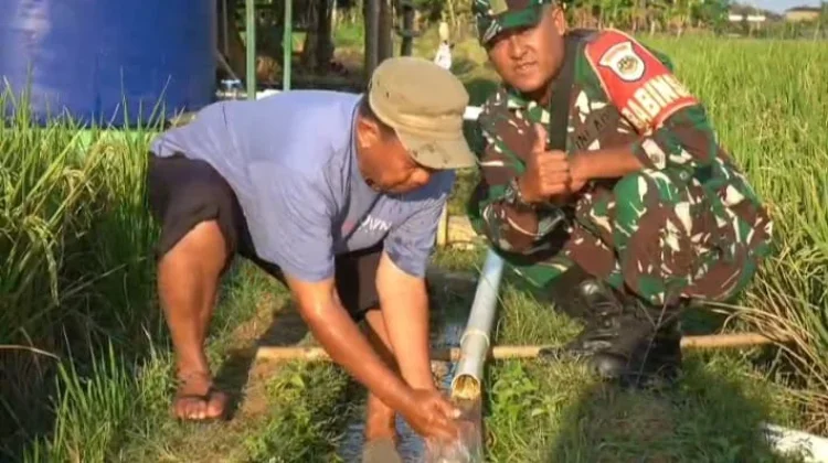 Bantu Warga dan Petani Terdampak Kemarau, Kodim 0605/Subang Bangun Sumur Bor