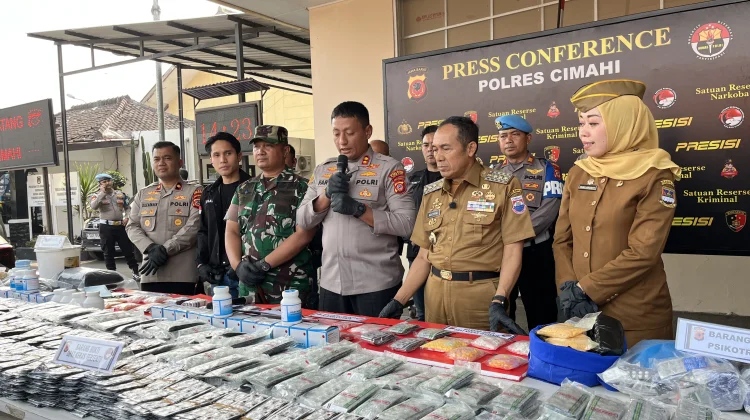 47 Kasus Narkoba dan OKT Diungkap Polres Cimahi, 56 Tersangka Ditahan