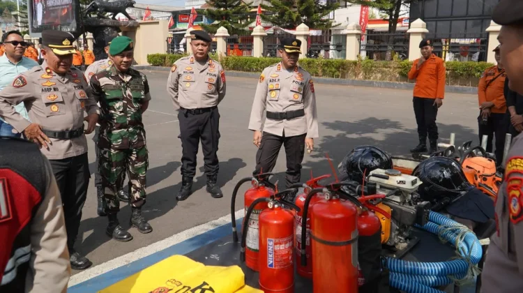 Polres Tasikmalaya dan Tim Gabungan Gelar Apel Pasukan Siaga Bencana