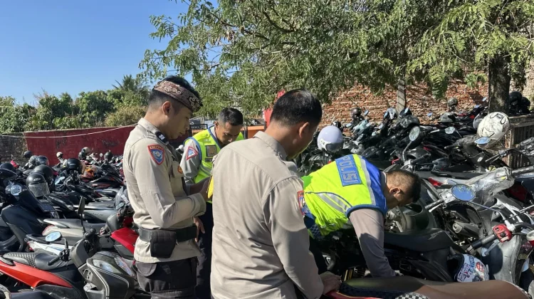 Puluhan Kendaraan Pelajar Berknalpot Brong di Tarogong Garut Diamankan Polisi