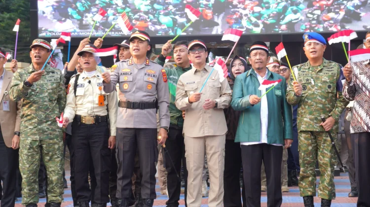 Polres Subang, TNI, Pemda serta Masyarakat Kompak Jaga Persatuan di Apel Kebangsaan