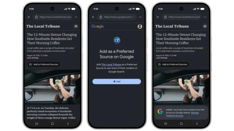 Google Permudah Pengguna Memilih Sumber Berita Favorit