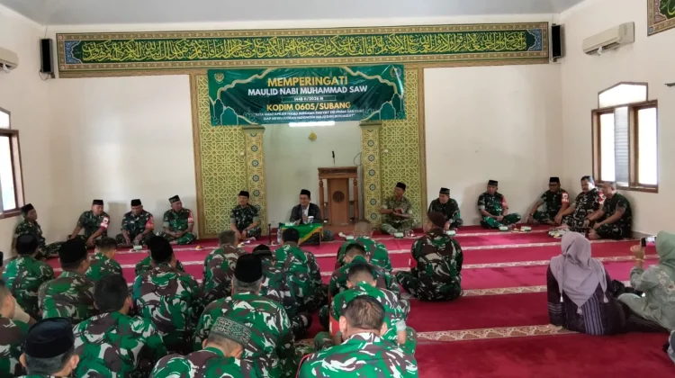 Mantapkan Sinergi TNI dan Rakyat, Kodim 0605/Subang Peringati Maulid Nabi