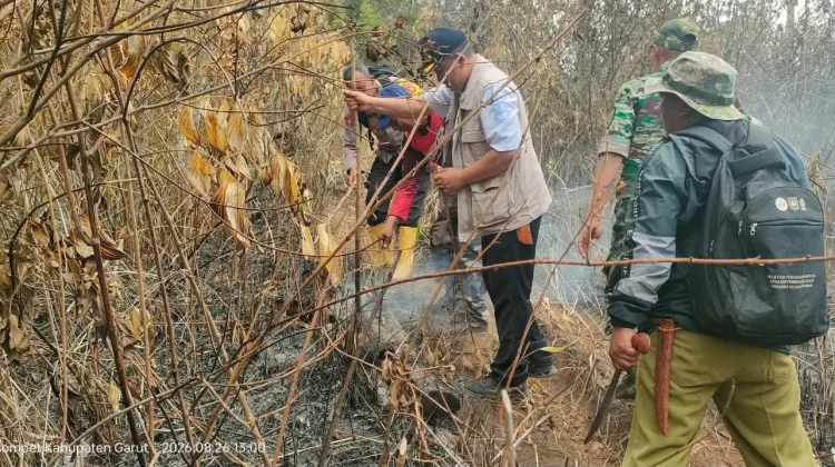 Hektaran Lahan Perhutani di Pakenjeng Terbakar