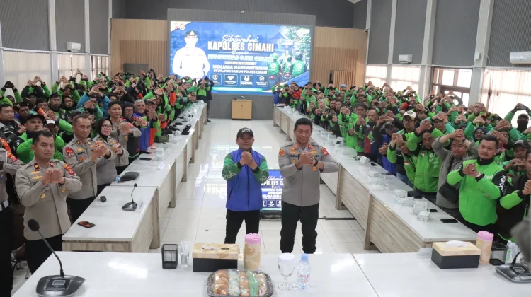 Polres Cimahi Gandeng 200 Pengemudi Ojol Perkuat Kamtibmas di Cimahi dan KBB