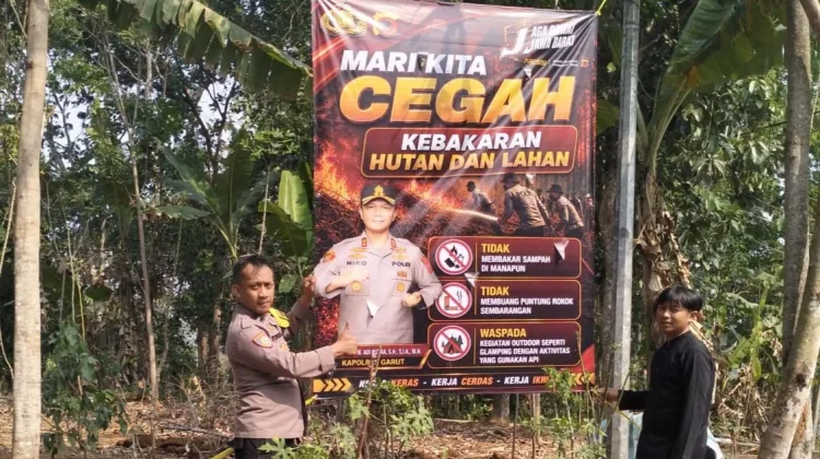 Cegah Karhutla, Polisi Gencar Pasang Spanduk Peringatan