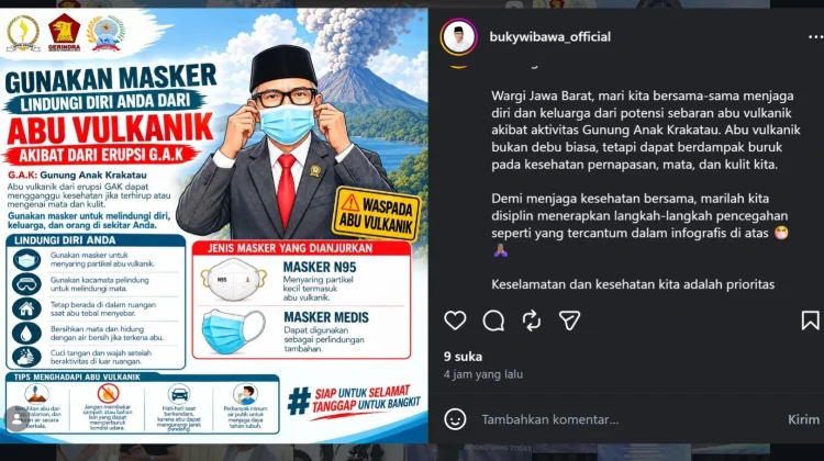 Erupsi Gunung Anak Krakatau, Warga Jabar Diminta Waspadai Sebaran Abu Vulkanik