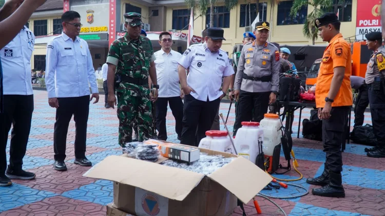 Antisipasi Karhutla dan Dampak Krakatau, Polres Subang Gelar Apel Siaga Bencana