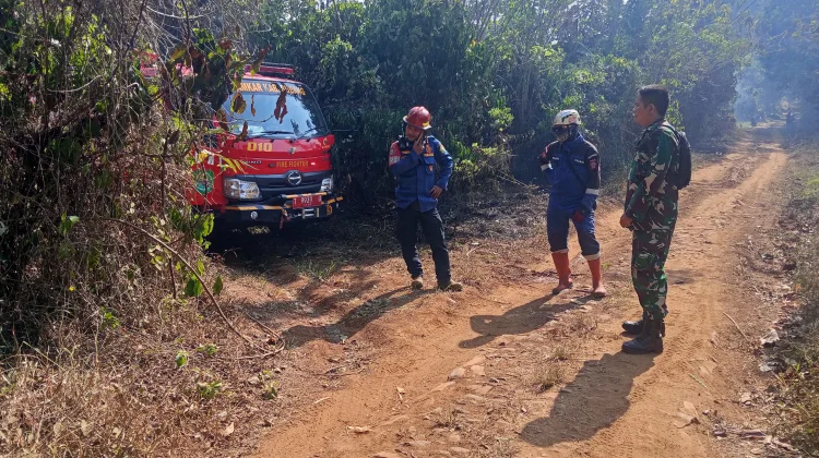 Lahan Warga dan Perhutani di Banggalamulya Kalijati Terbakar