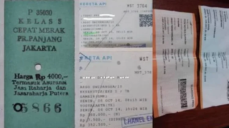 Tiket Kereta Api Merekam Perubahan Zaman