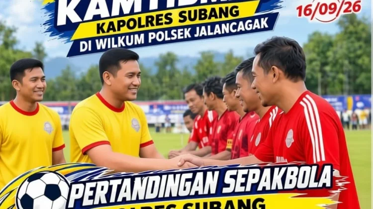 Melalui Pertandingan Sepakbola, Polres Subang Gaungkan "Jaga Rawat Jawa Barat"