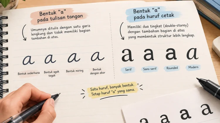 Variasi Huruf “a” Tulisan Tangan yang Sering Tak Disadari