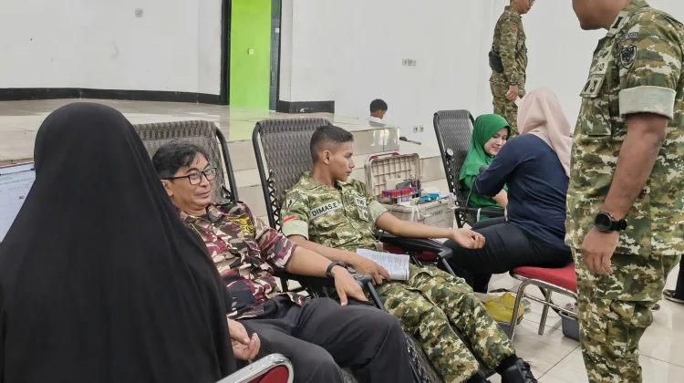 Sambut HUT 81 TNI, Kodim 0605/Subang Gelar Donor Darah, Libatkan 150 Prajurit dan KBT