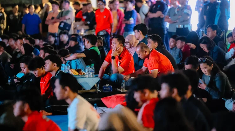 Meriahnya Nobar Timnas yang Digelar Polres Garut