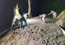 TMMD ke-127, Kodim 0624 Percepat Pengecoran Jalan Desa