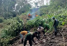 Material Longsoran Masih Timbun Akses Jalan Sukarame - Tanjungjaya