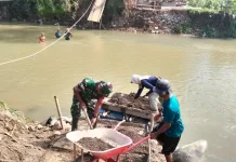 Kodim 0605/Subang Percepat Pembangunan Jembatan Gantung Garuda