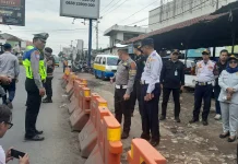 Polisi Cek Jalur Nasional Limbangan dan Leles Garut