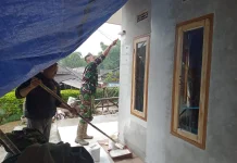Satgas TMMD Kodim 0624 Rampungkan Finishing RTLH dan Siapkan Tugu Simbol
