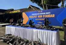 1.065 Knalpot Brong Disita Polres Cimahi, Sebagian Dijadikan Monumen