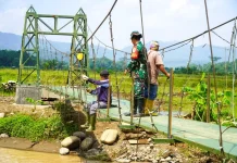 Jembatan Gantung Garuda Ditargetkan selesai sebelum Lebaran