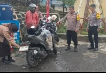 Polsek Ibun Sigap Kawal Pemudik, Traveler Disuguhi Kopi Wanoja Kelas Dunia
