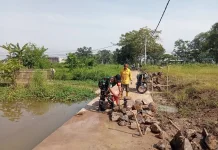 Antisipasi Banjir, Babinsa Koramil Pamanukan, Bangun Tanggul Pembatas Sungai
