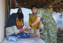 Kepedulian Kodim 0605/Subang, Beri Bantuan Kepada Warga yang Sakit
