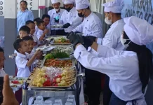 Penyajian Secara Prasmanan, MBG di SMP Kabar Baik Cianjur dapat Apresiasi
