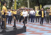 Menjelang May Day, Polres Subang Gelar Olahraga Bersama Forkopimda