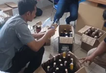 Polisi di Tasik Amankan Ribuan Botol Miras yang akan Dijual saat Nobar Persib