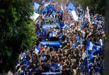 Tradisi Konvoi Persib Jadi Sorotan Warga