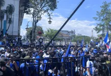 Asia Afrika Berdesakan, Polisi Evakuasi Bayi dari Kerumunan Konvoi Juara Persib